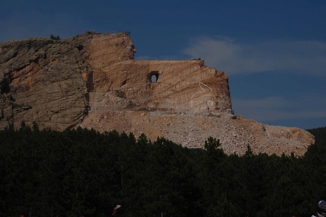post blasting of memorial at Crazy Horse